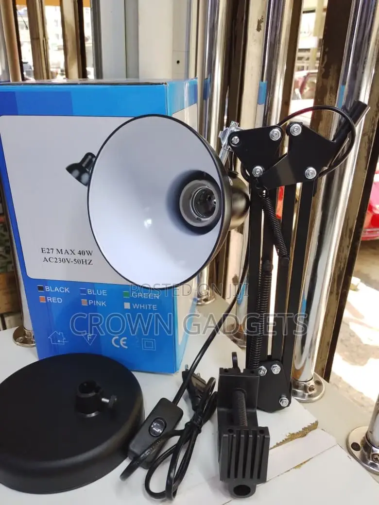 Adjustable Swing Arm Desk Lamp With Clamp Base
