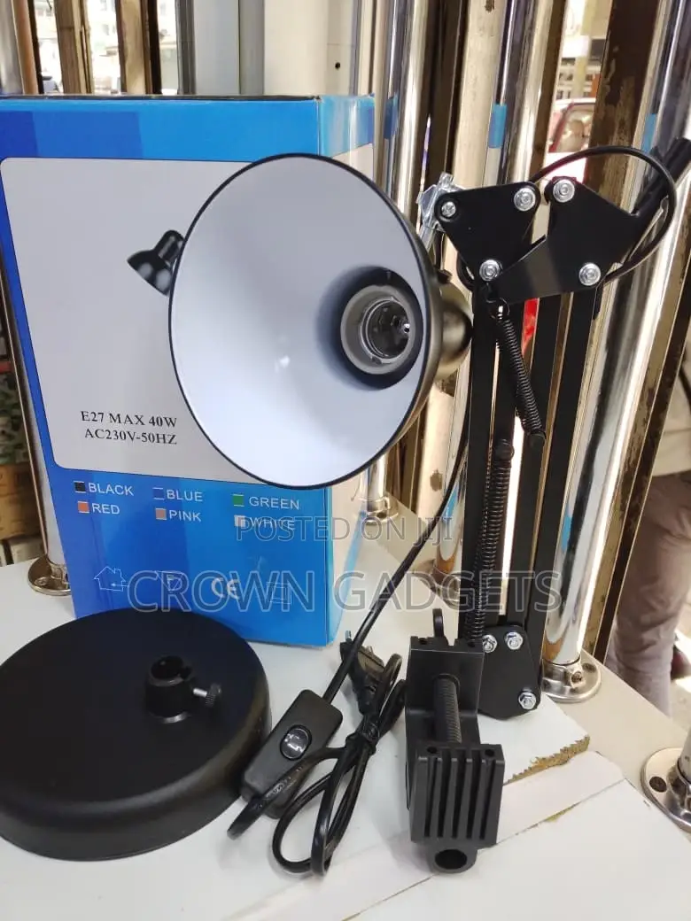 Adjustable Swing Arm Desk Lamp With Clamp Base