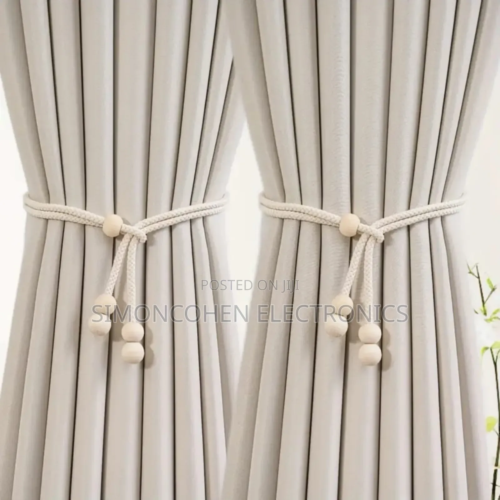 Wooden Beaded  Curtain Tiebacks