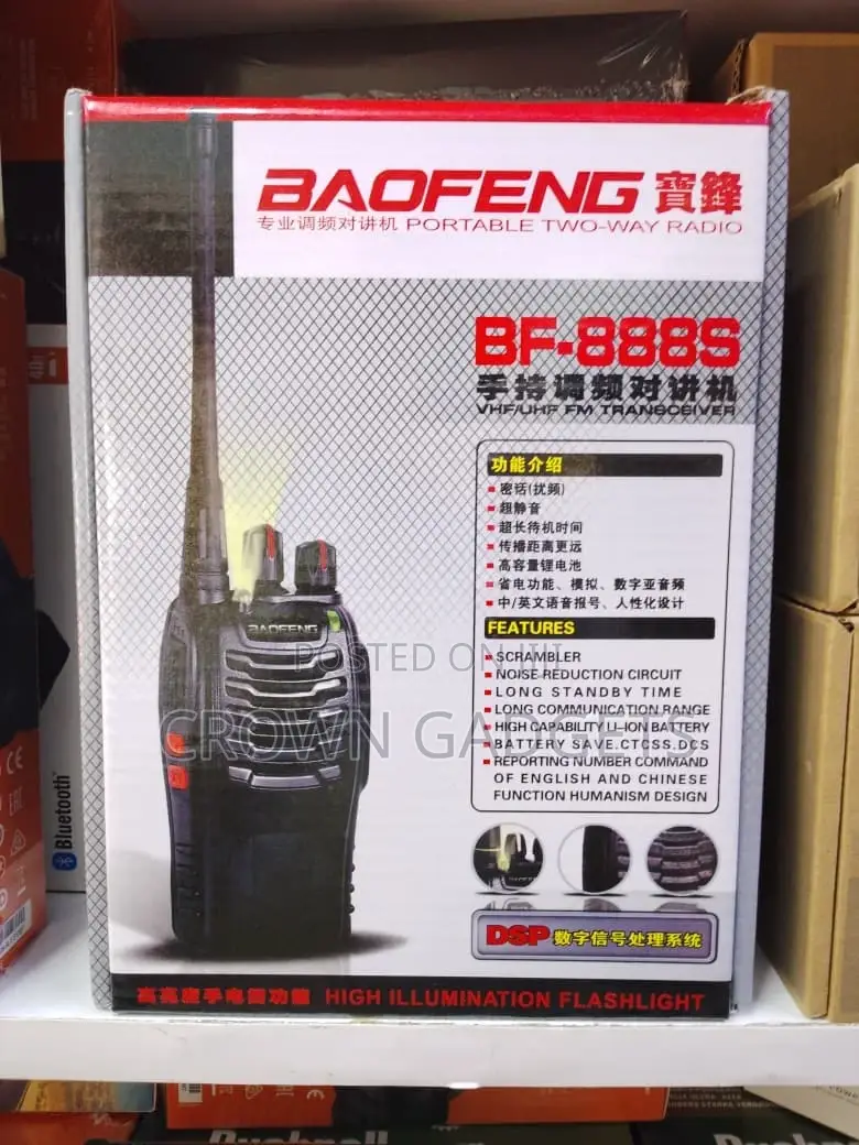 Bf-888s Two-Way Radio With Led Flashlight Scrambler