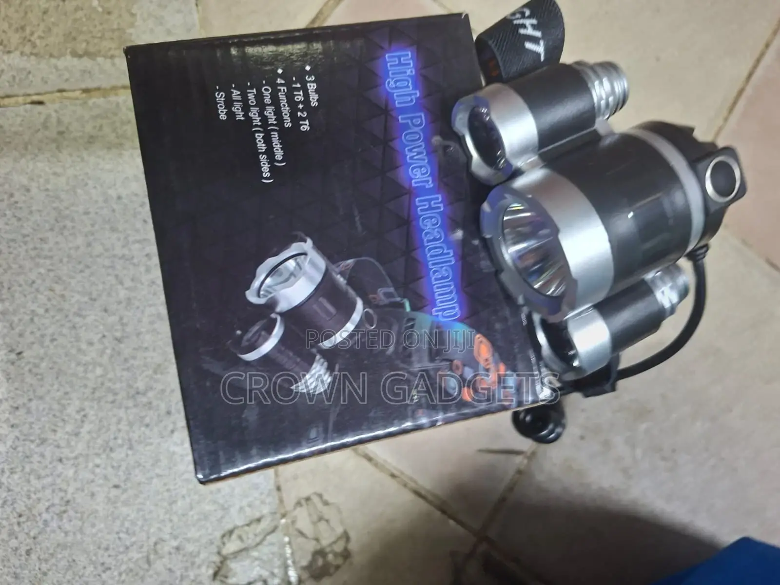 High Power Led Headlamp 3×T6 Rechargeable Waterproof