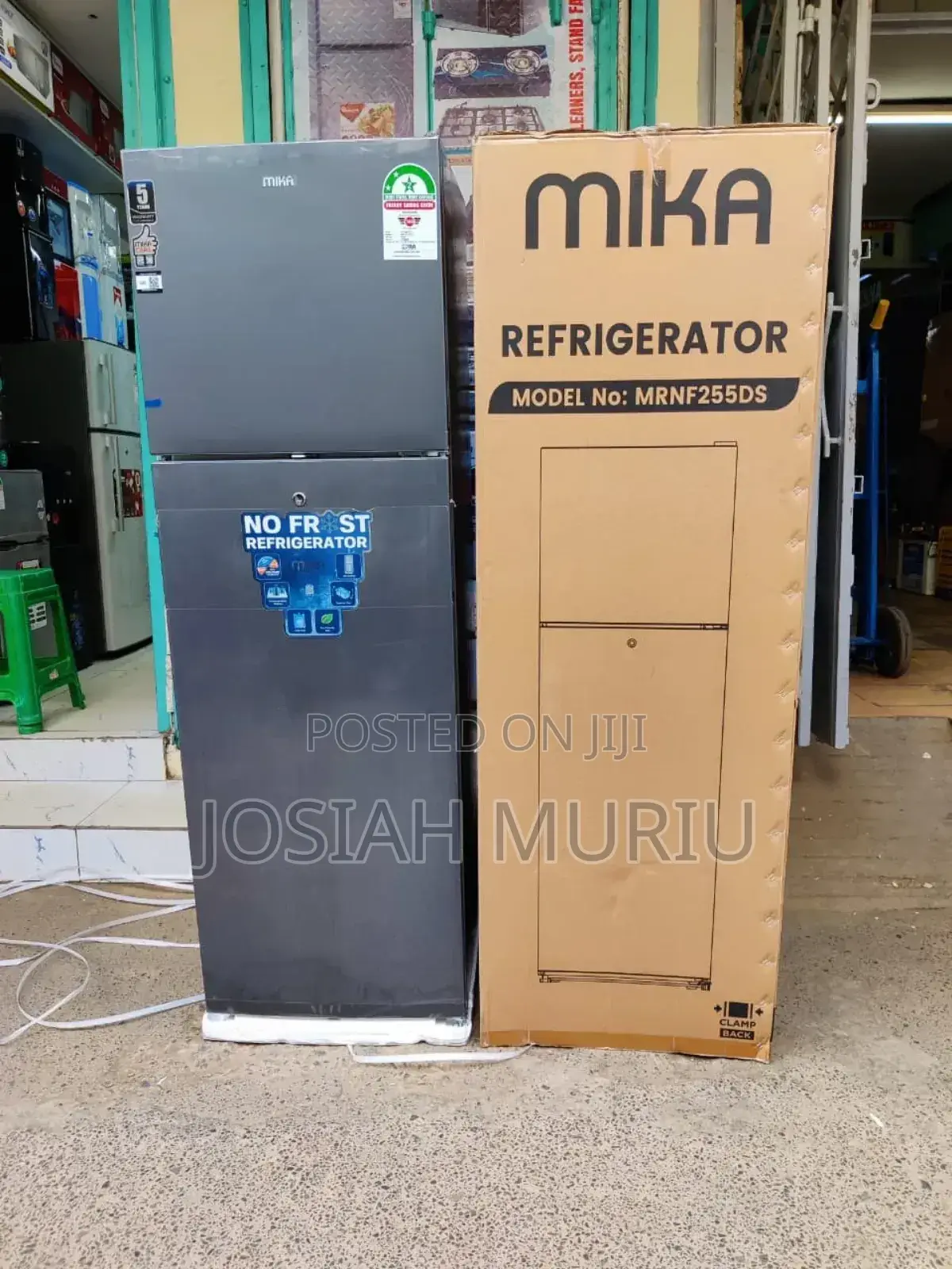 *Mika 255litres Double Door Fridge No Frost