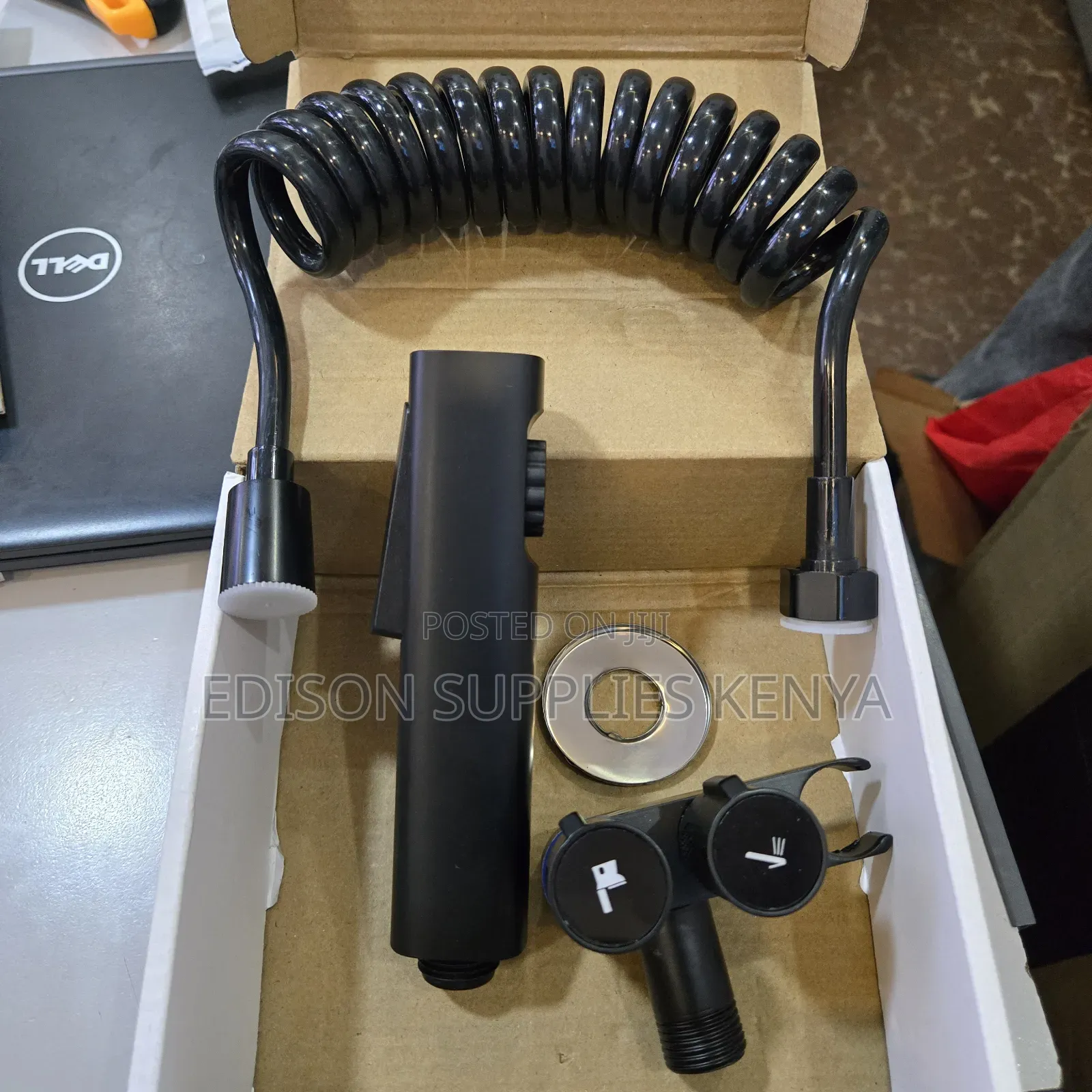 Black Arabic Shower With Angle Valve Shattaf Bidet Sprayers