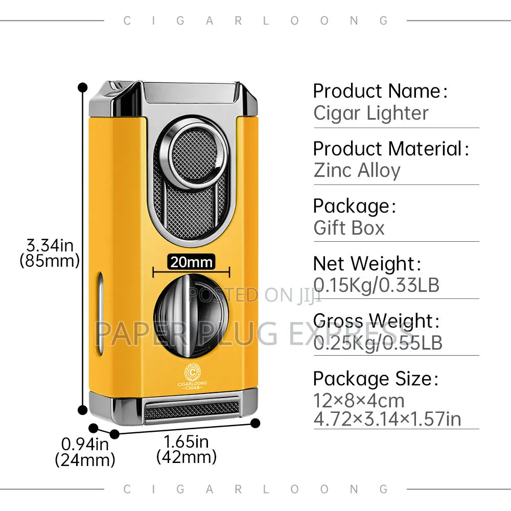 Four-in-One Windproof Cigars Lighter Cutter