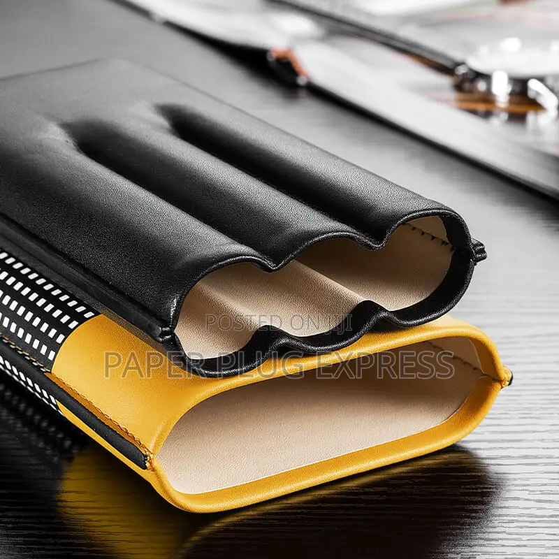 Legend Genuine Leather 3-Cigars Case