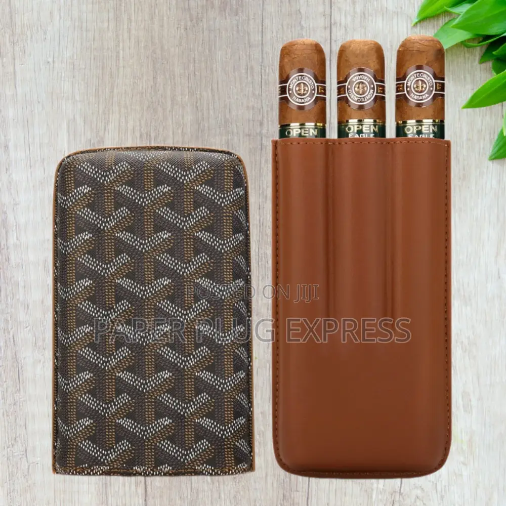 Goyard 3-Cigars Leather Case