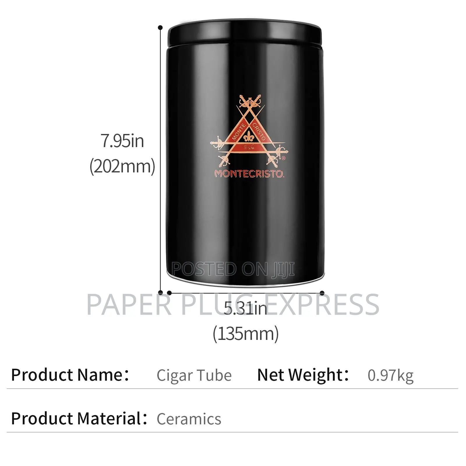Montecristo Ceramic Storage Humidor Jar - 25 Cigars