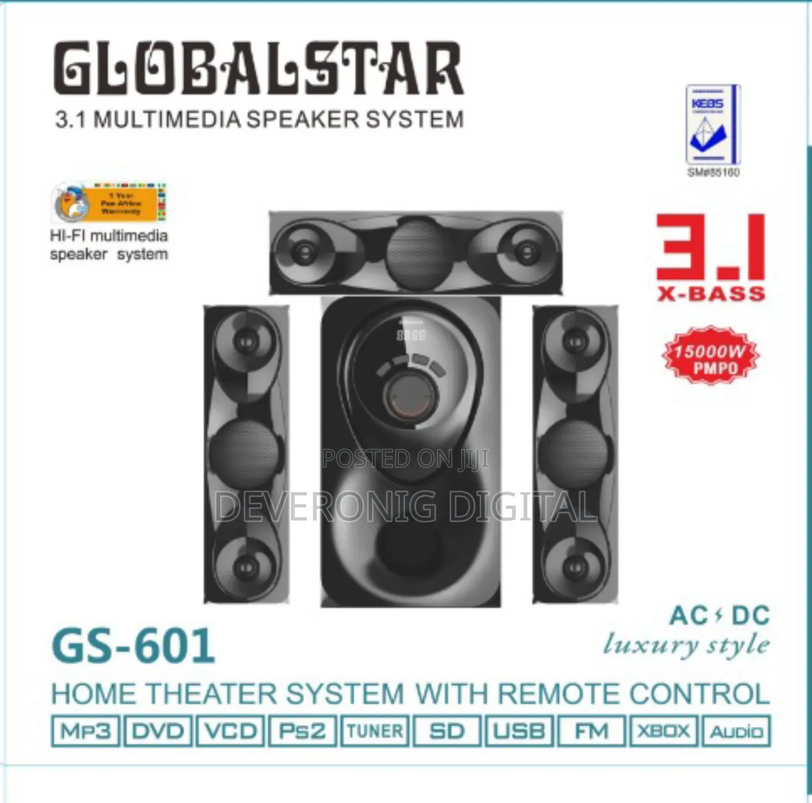 Gs 608* Multimedia Speaker System 3.1 Sound System