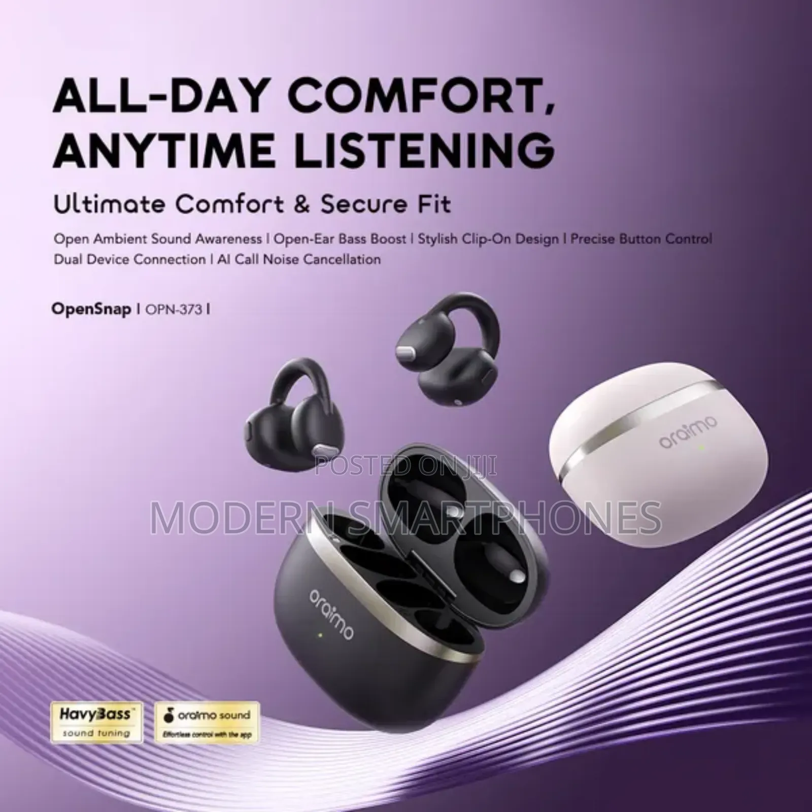 Oraimo Opensnap Clip-on True Wireless Earphones