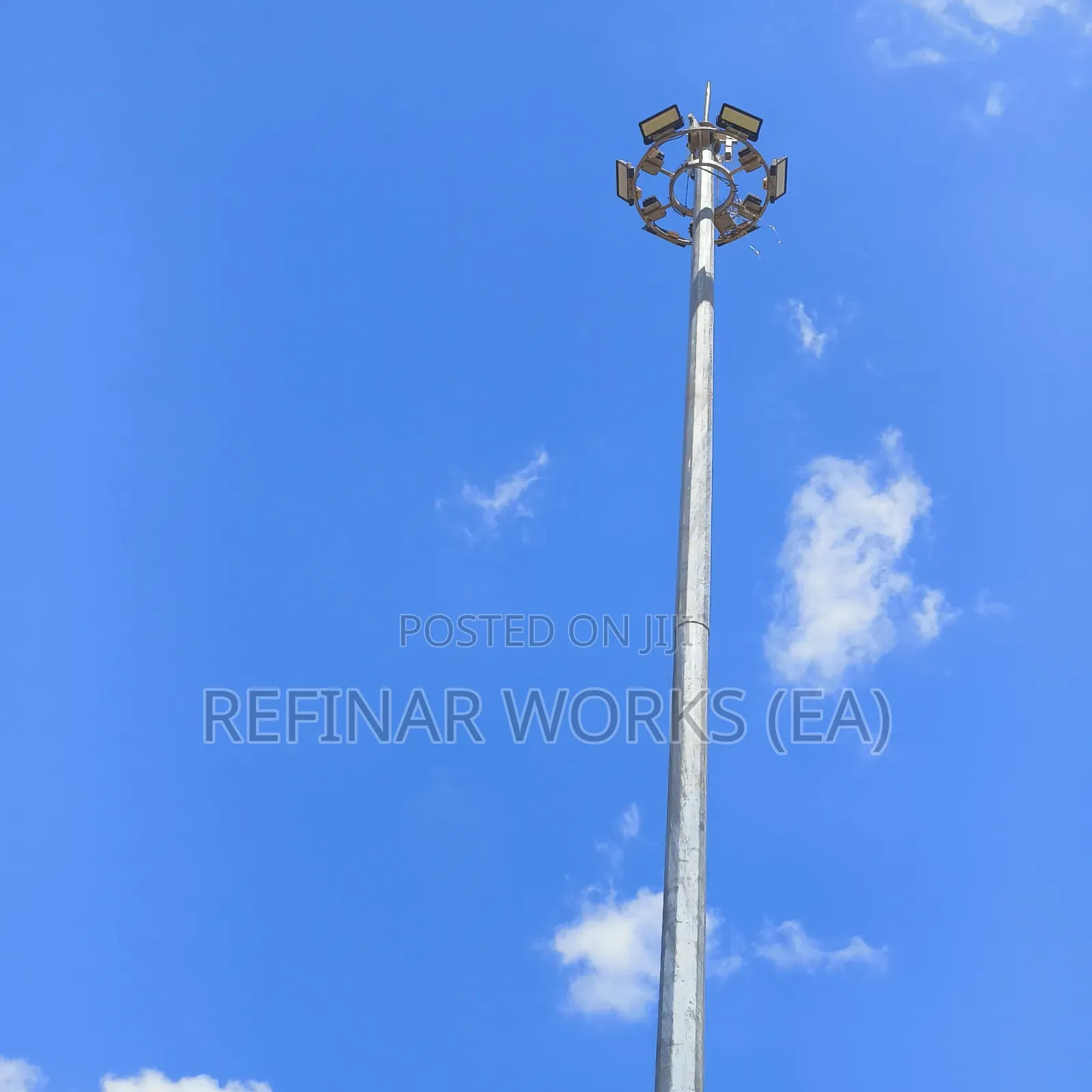 High Mast Lighting Tower Fabrication – Heavy Duty Steel