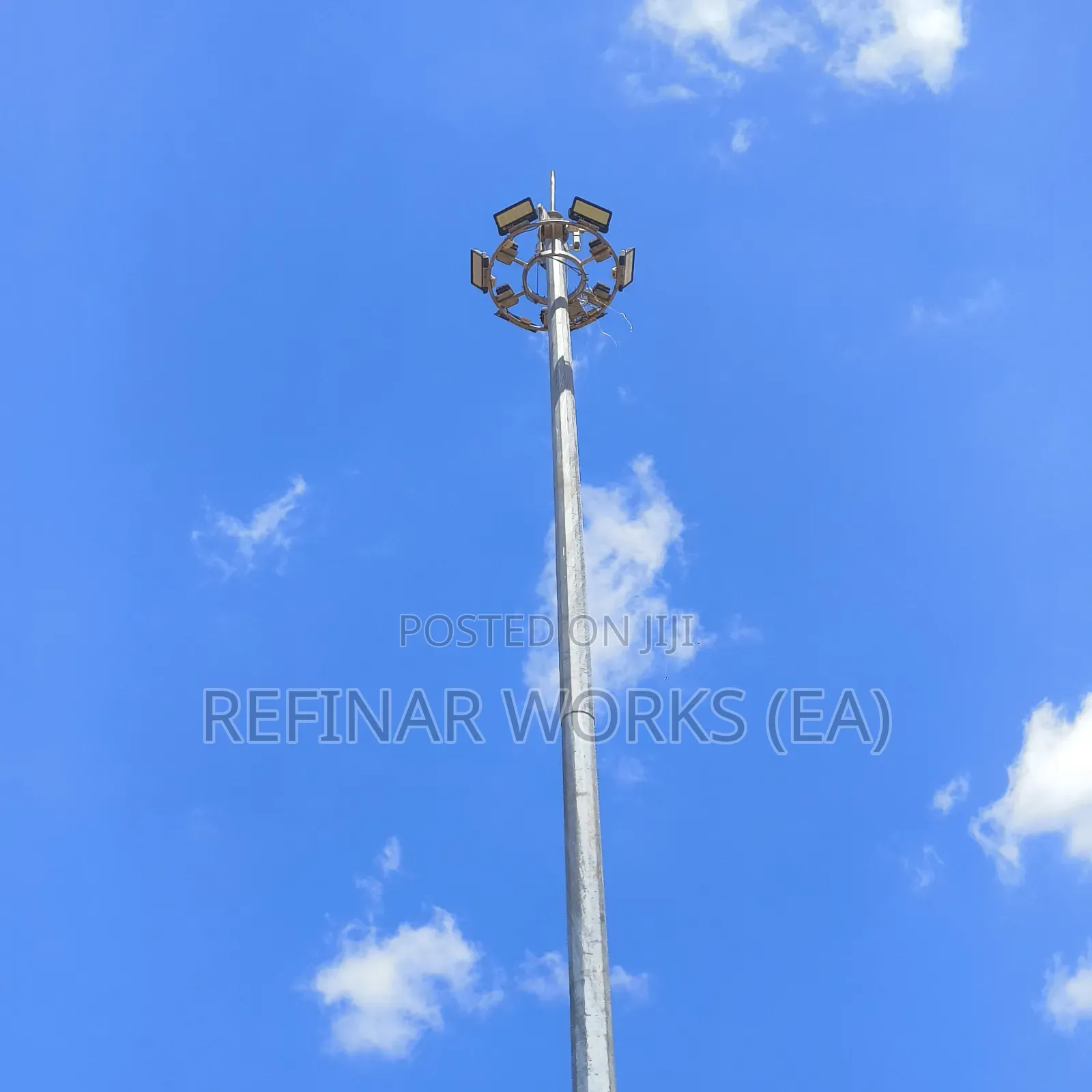 High Mast Lighting Tower Fabrication – Heavy Duty Steel