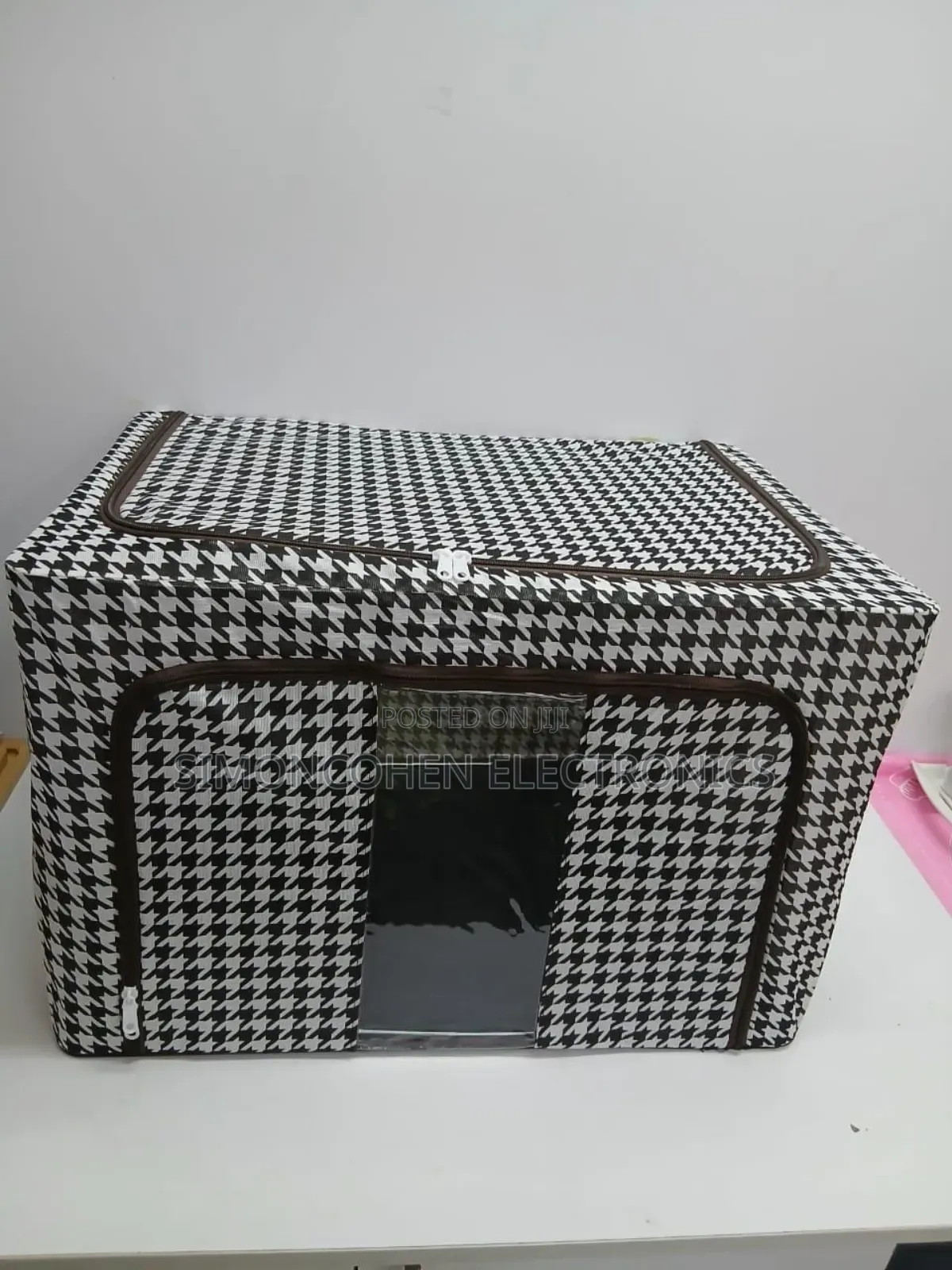 Oxford Cloth Frame Storage Box With Cover Quilt Folding Storage Bag.