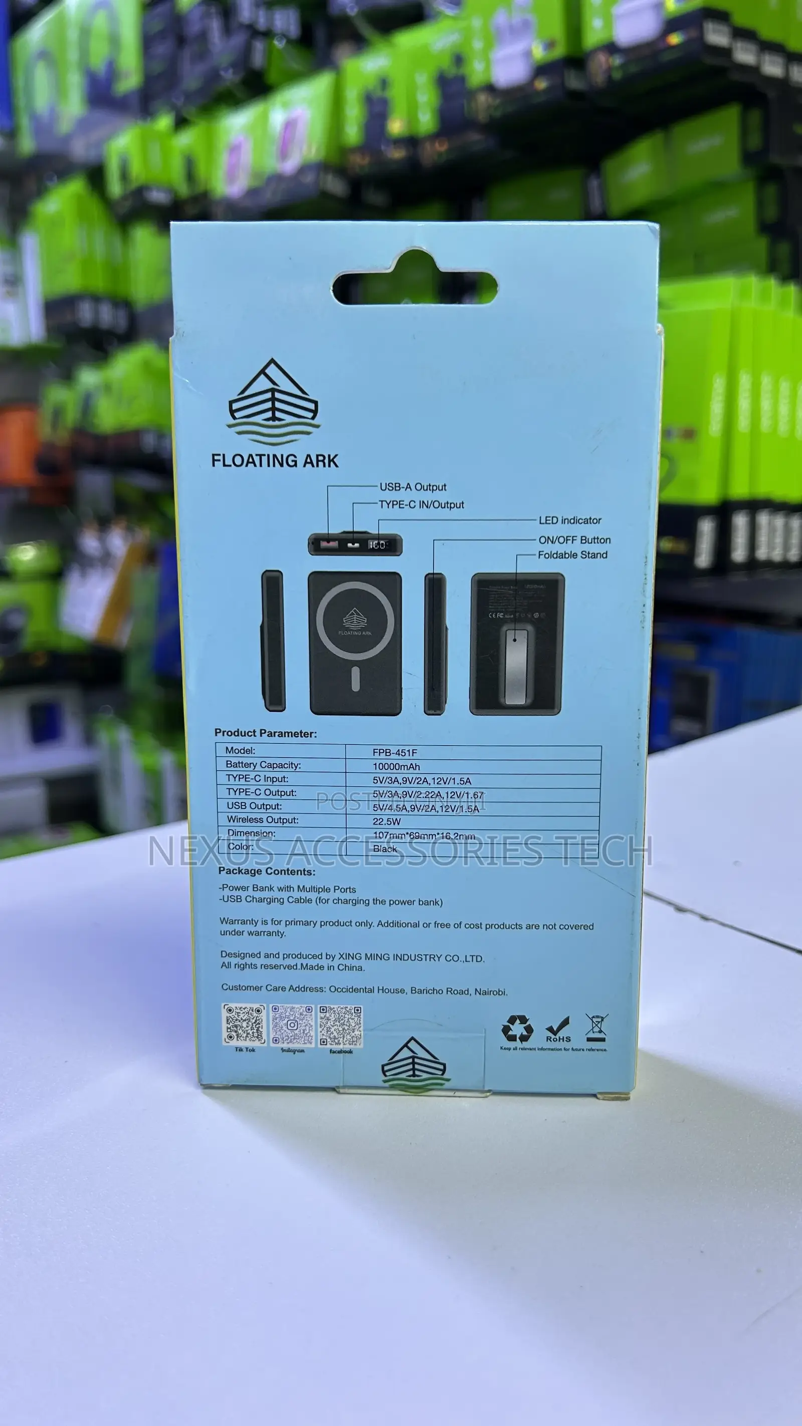 Floating Ark 10000mah Wirelessly Power Bank-Fast Charging