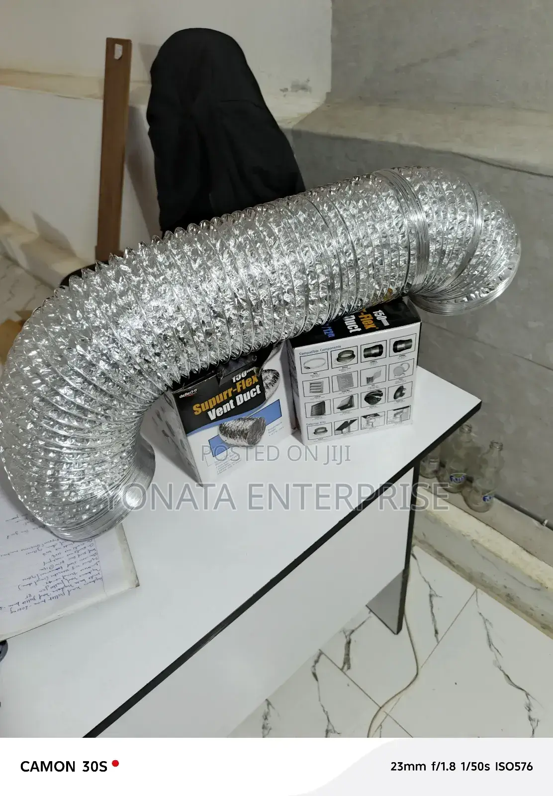 Aluminum Ventilation Duct 3.6m Long 150mm