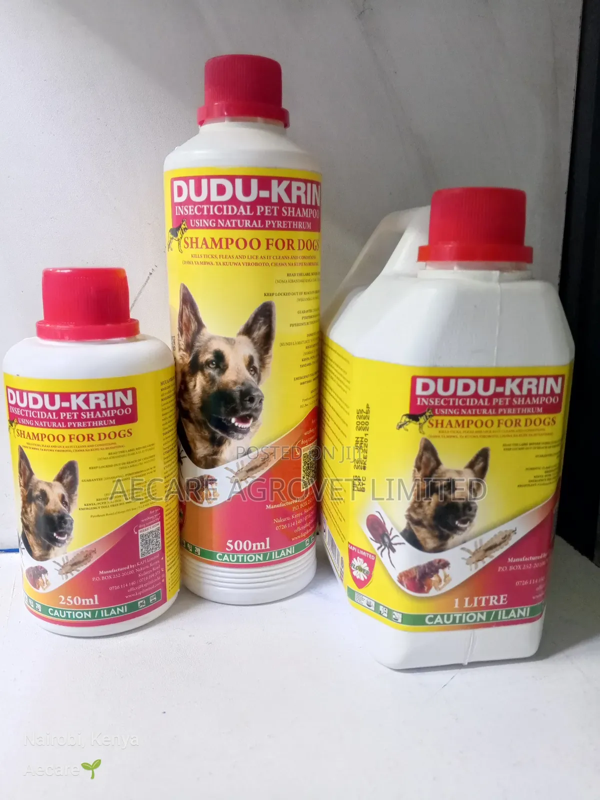 Dudu-Krin Insecticidal Pet Shampoo Natural Pyrethrum 250ml, 500ml, 1l