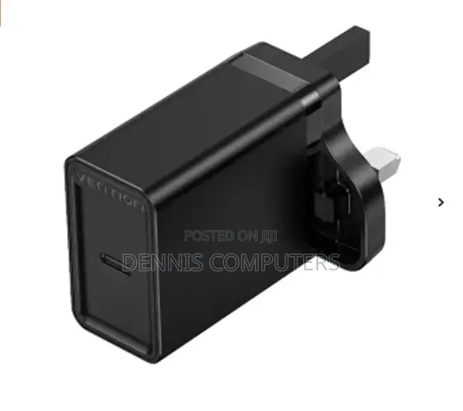 Vention 1-Port Usb Wall Charger(12w) Uk-Plug Black
