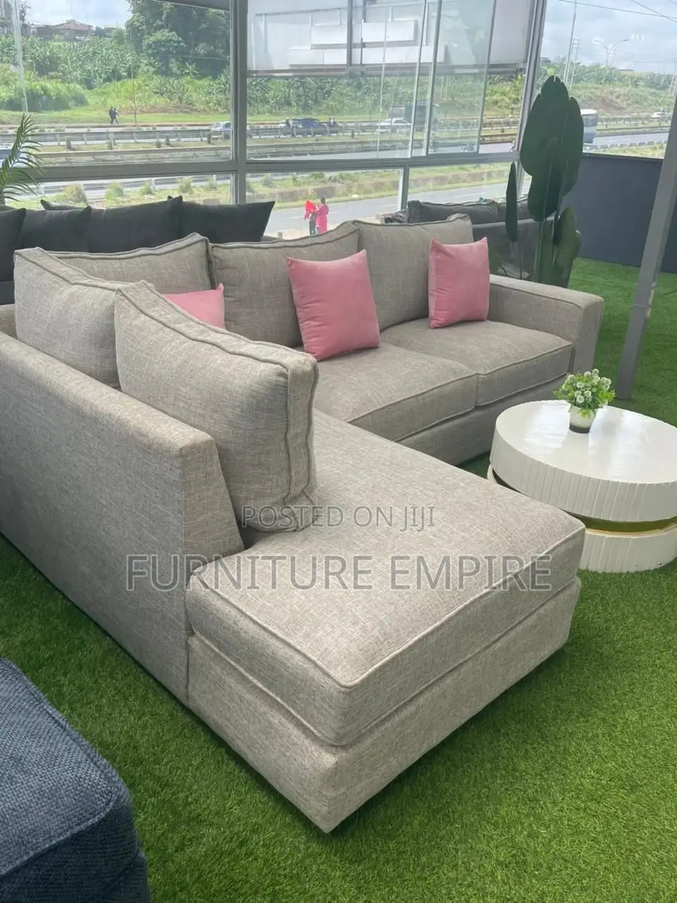 Cool Ccreamy 6 Seater L Sofa