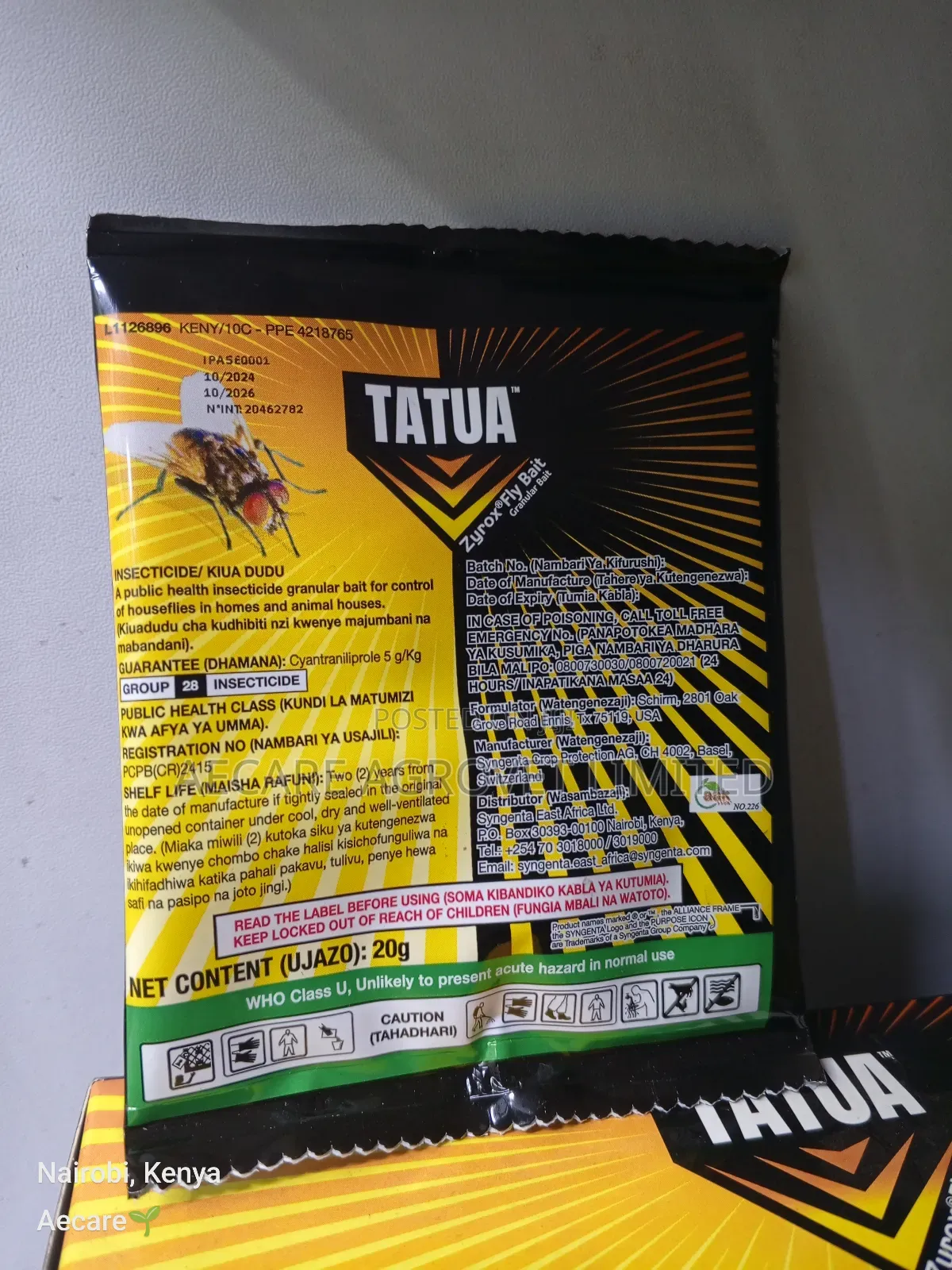 Tatua Zyrox Fly Bait Granular Bait 20grams