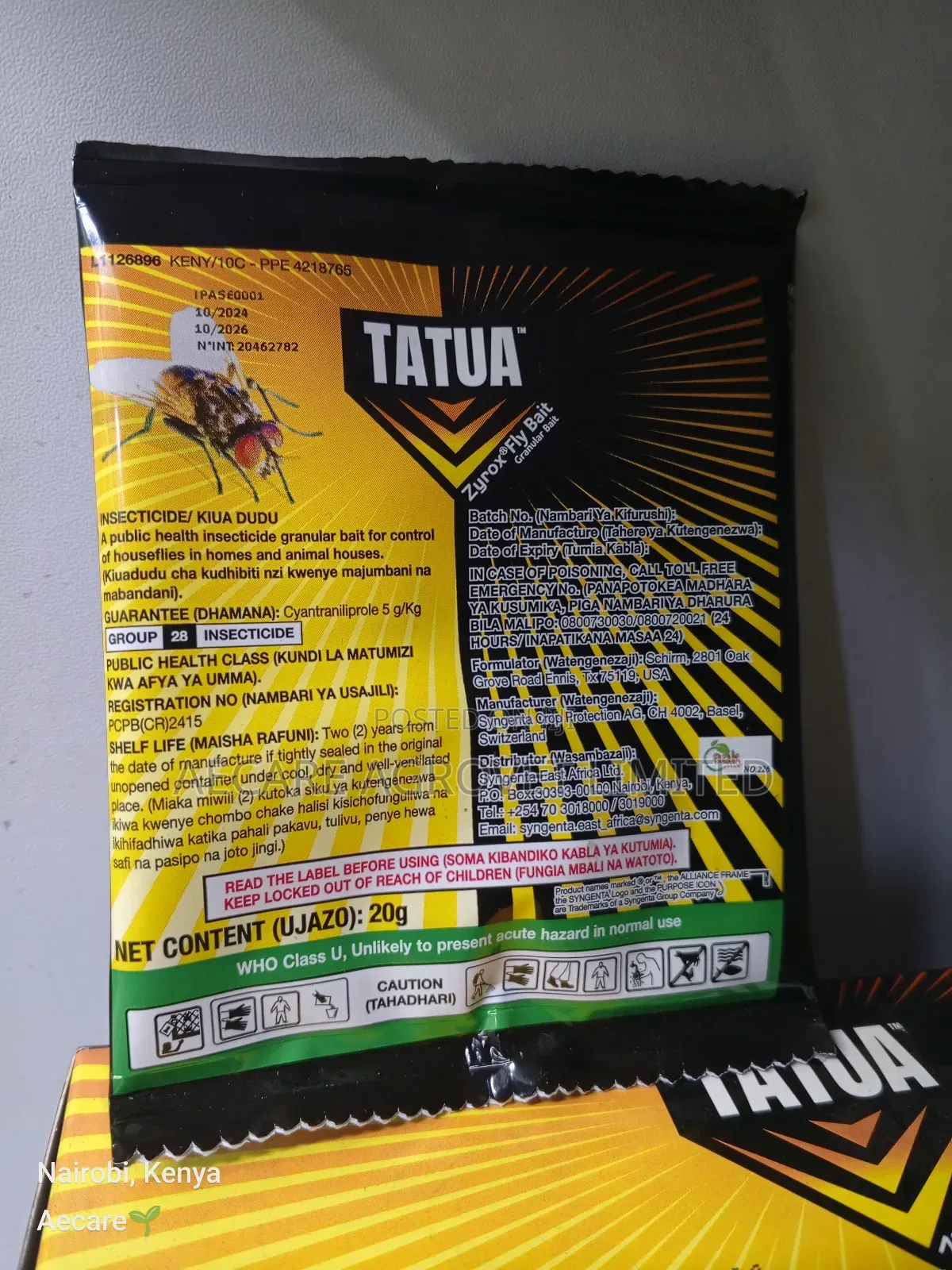 Tatua Zyrox Fly Bait Granular Bait 20grams