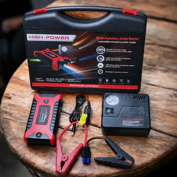 Emergency 12v 99800mah Car Jump Starter and Air Compressor Pump