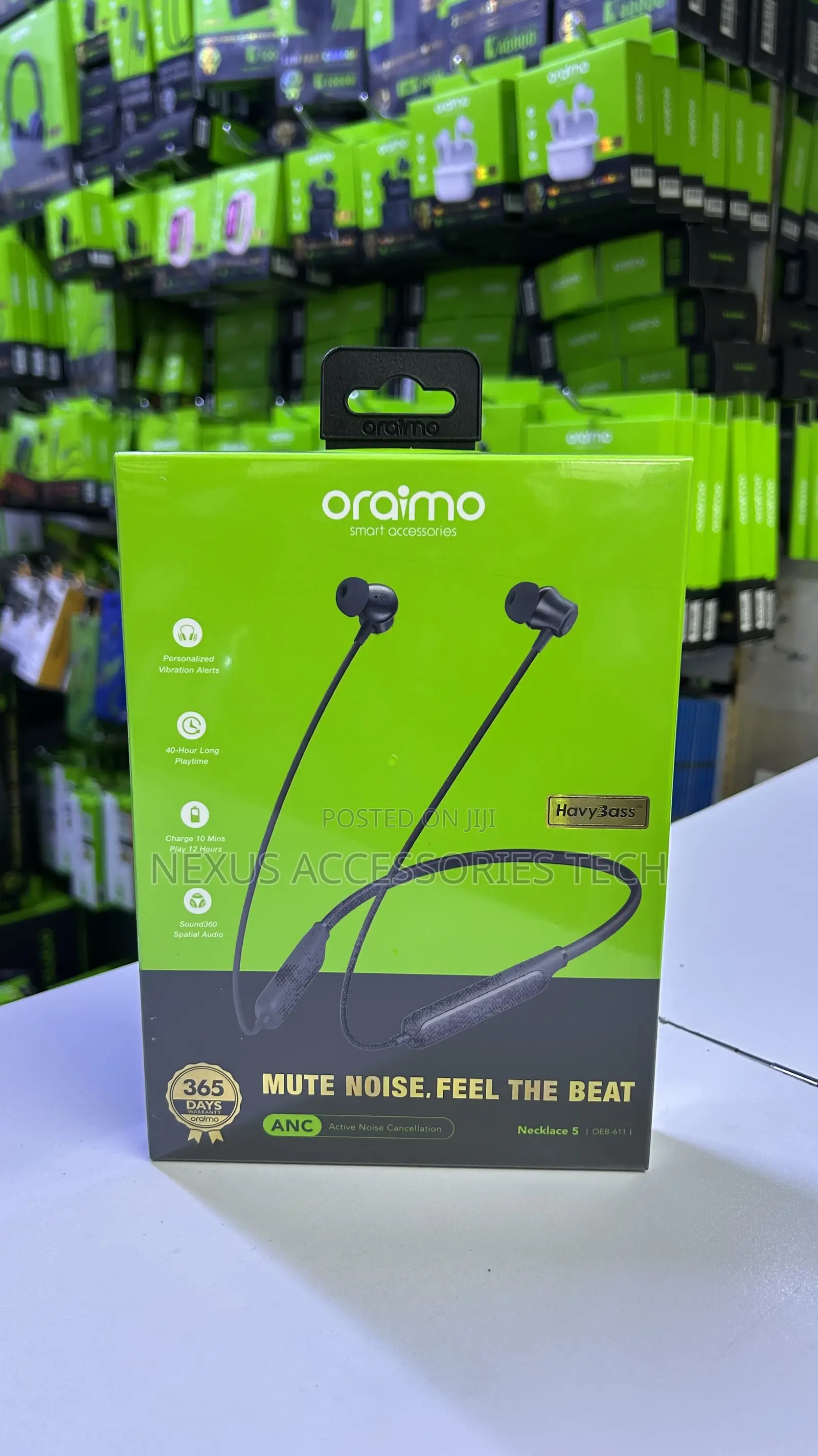 Oraimo Necklace5 Bluetooth Wireless Earphones With Anc