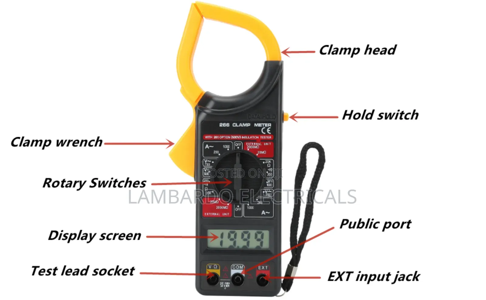 Dt266 Digital Clamp Meter/Multimeter