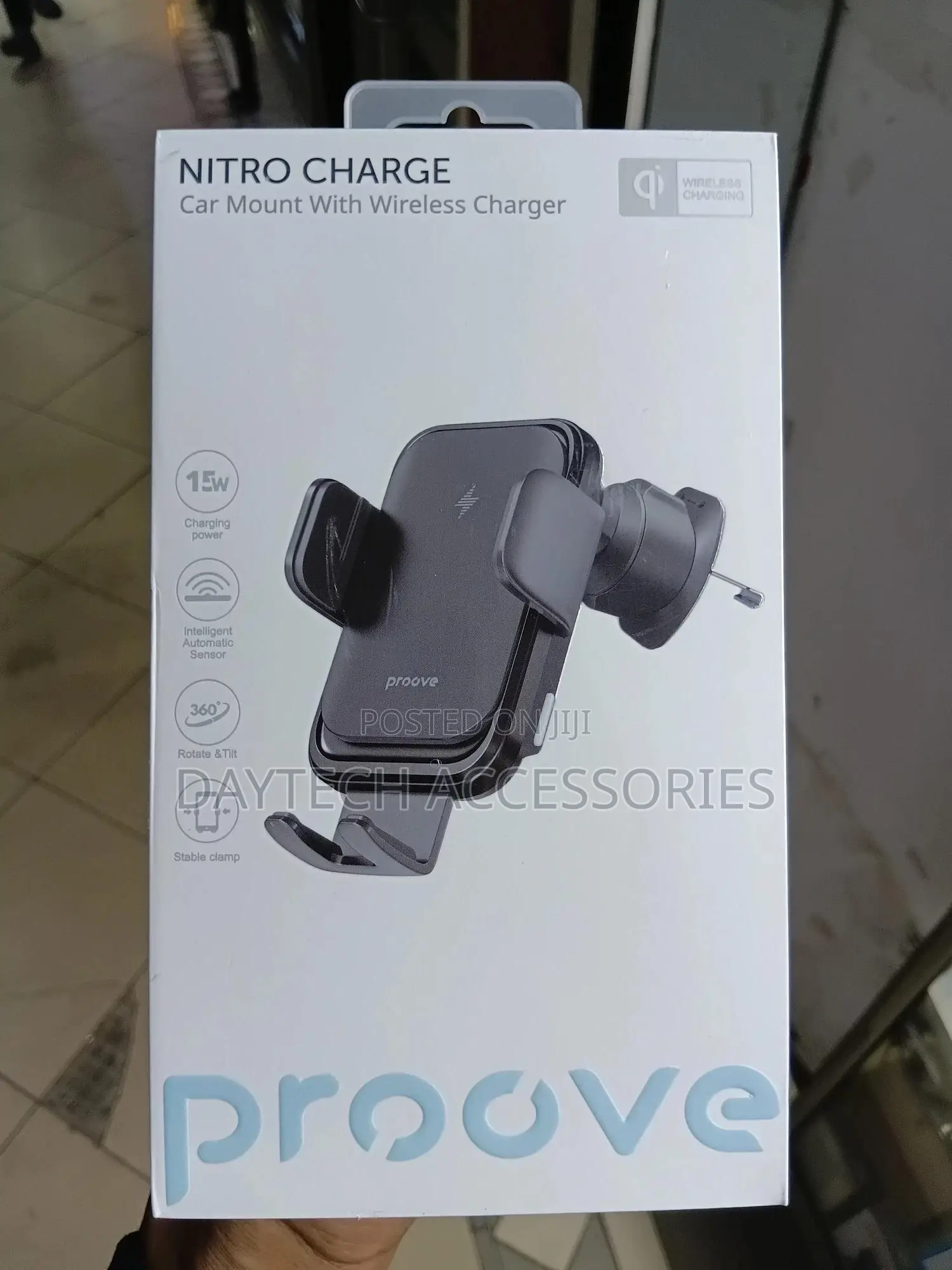 Wireless Charging Car Holder Proove Nitro Charge 15w