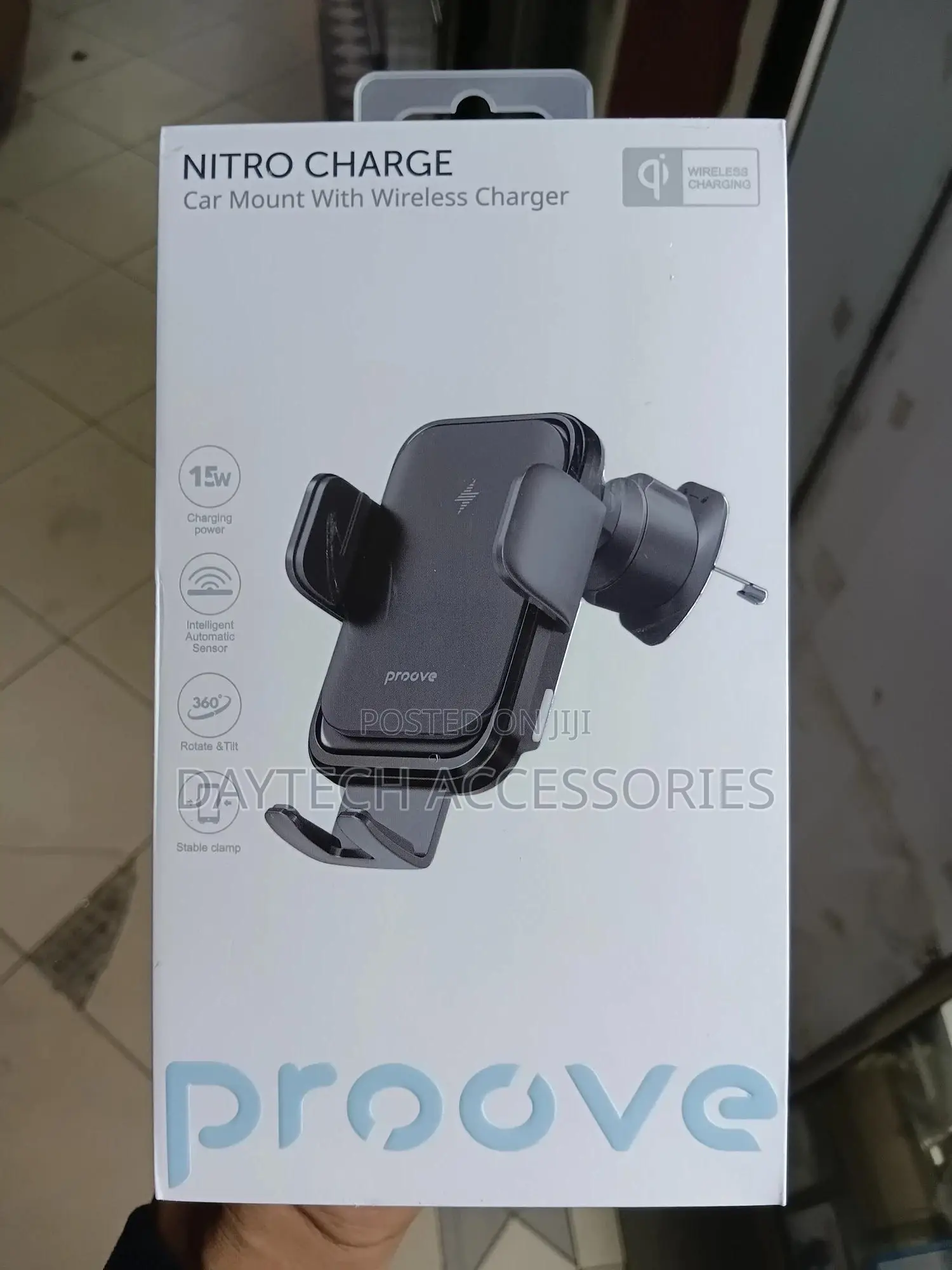 Wireless Charging Car Holder Proove Nitro Charge 15w