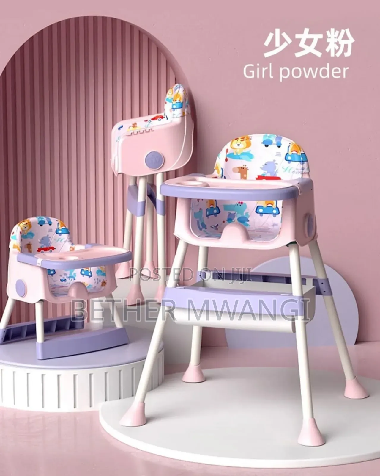 2-in 1 Foldable High Weaning Chair In Kenya
