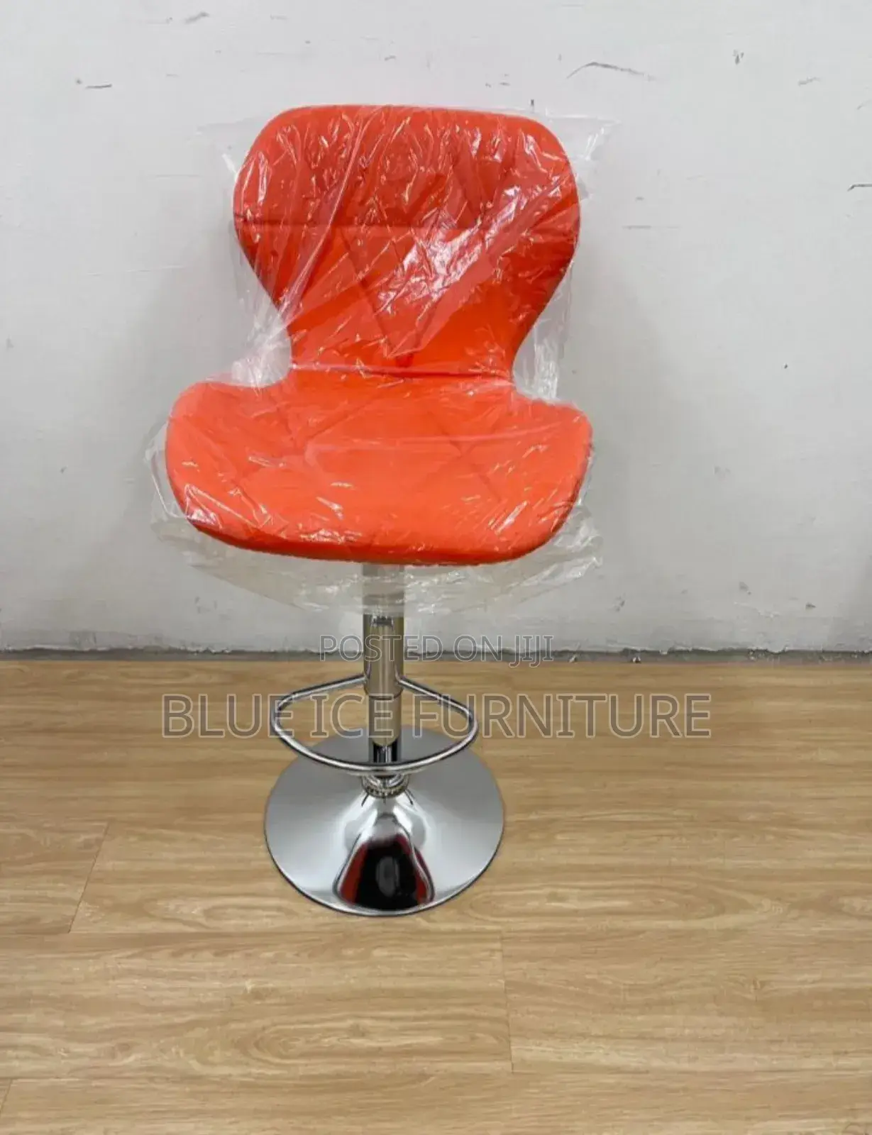 Orange Bar Stool/Adjustable Stool