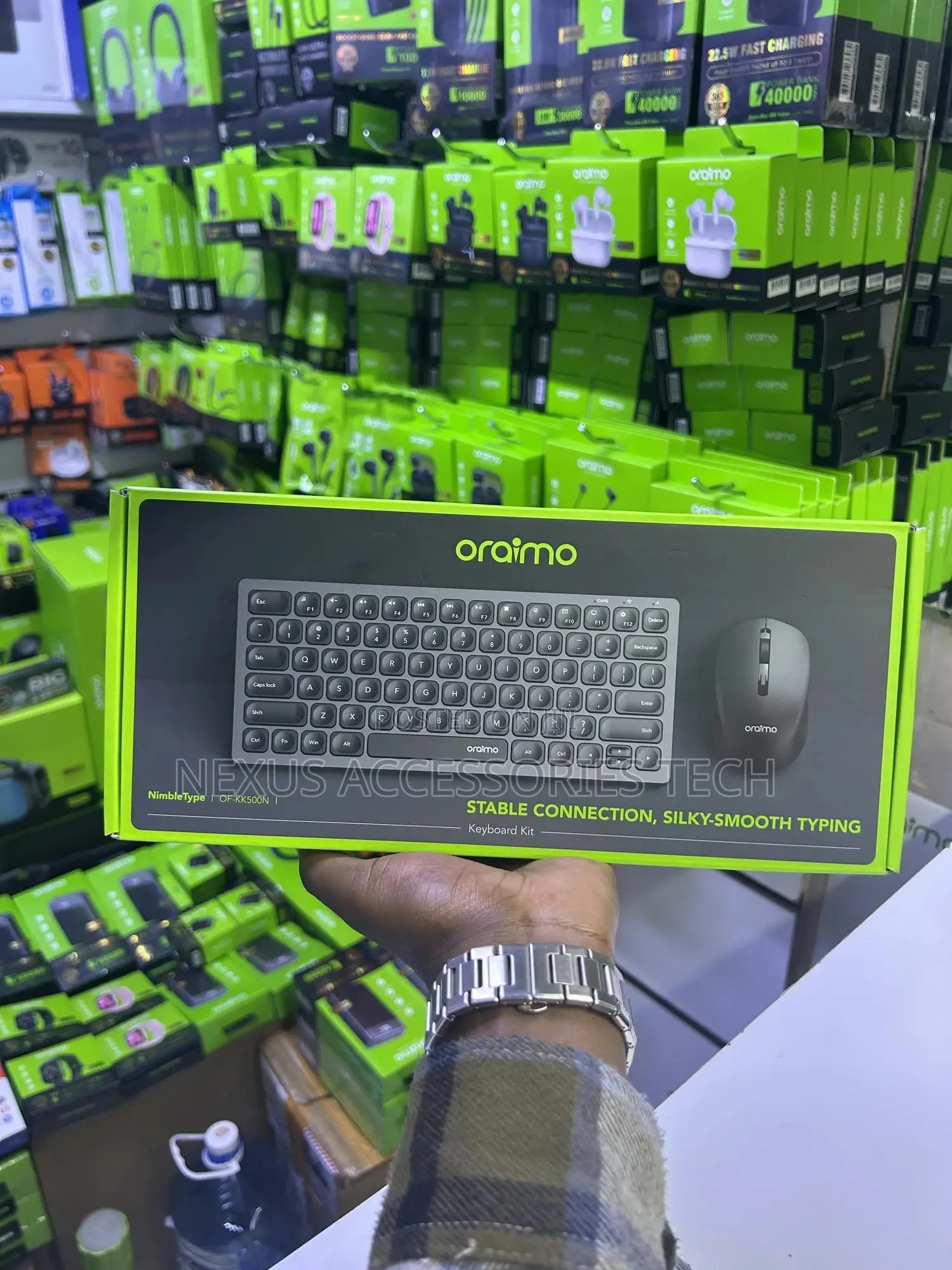 Oraimo Nimble Type of-Kk500n ,Wireless Keyboard + Mouse