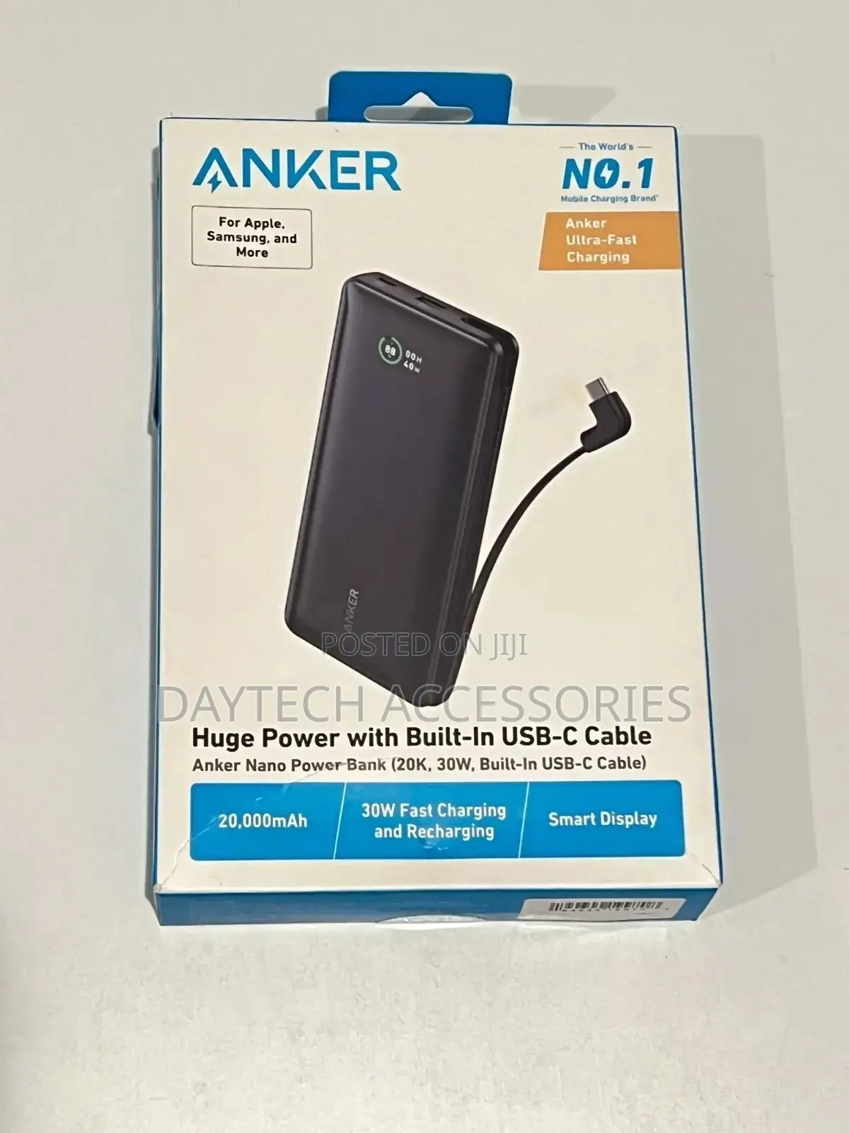 Anker Nano Power Bank 20000mah 30w Fast Charging.