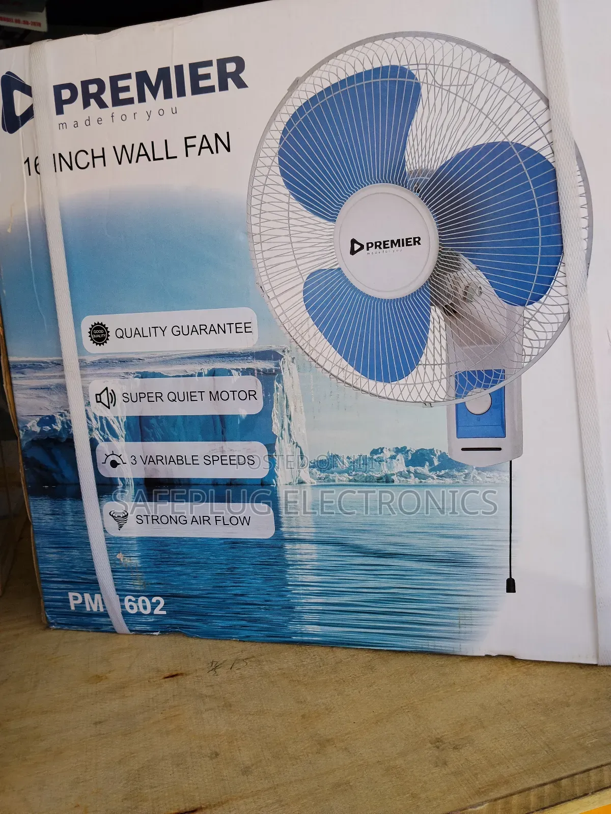New 16-Inch Premier Wall Fan - 3-Speed | Durable |