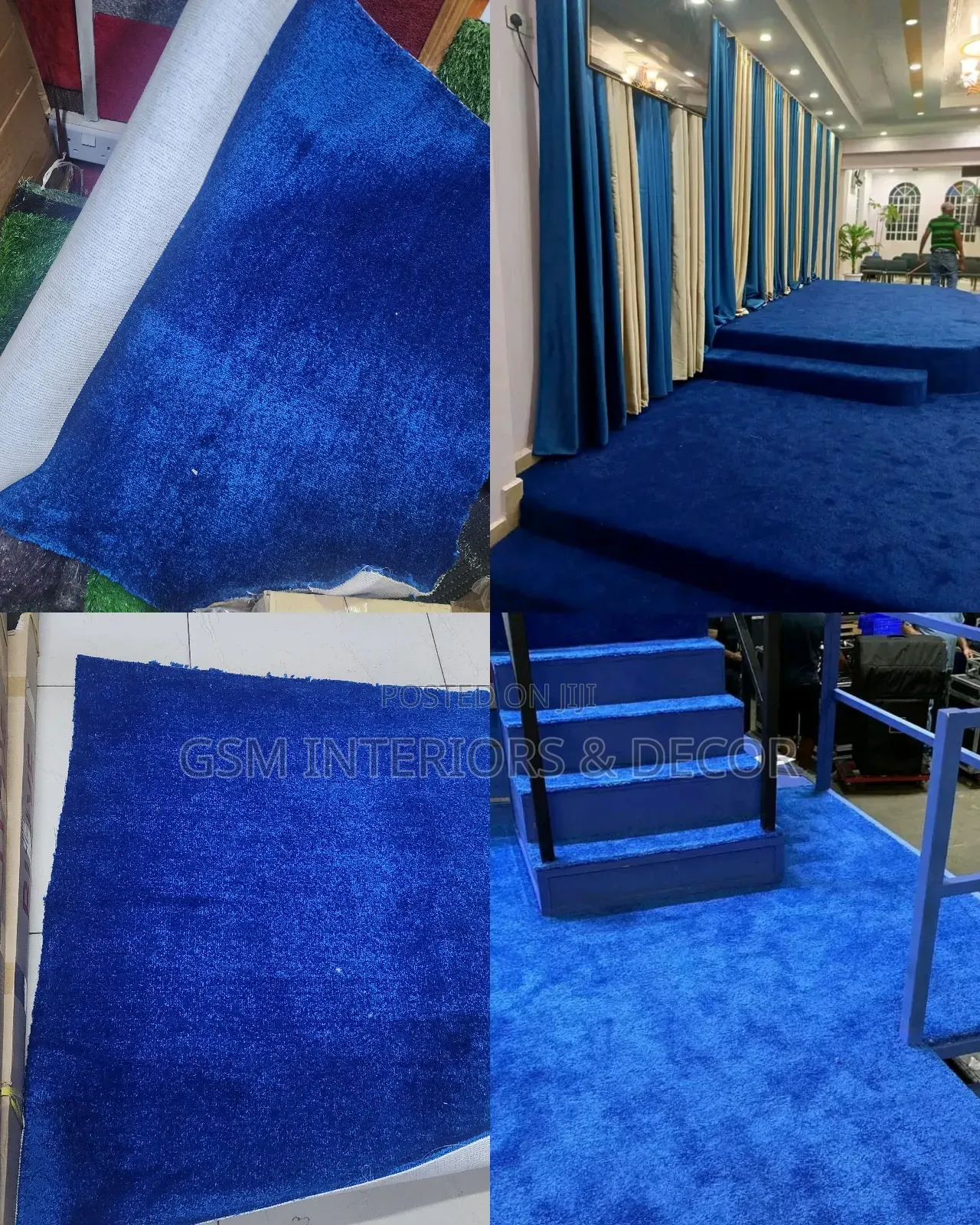 Blue Wall to Wall Carpets in Deep Blue Whio