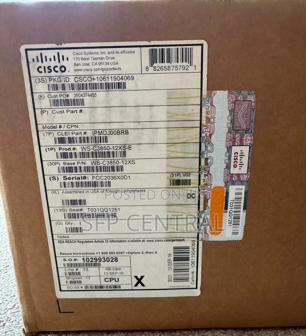 Cisco Ws-C3850-12xs-E Switch Catalyst 3850 12x 10gb Sfp+
