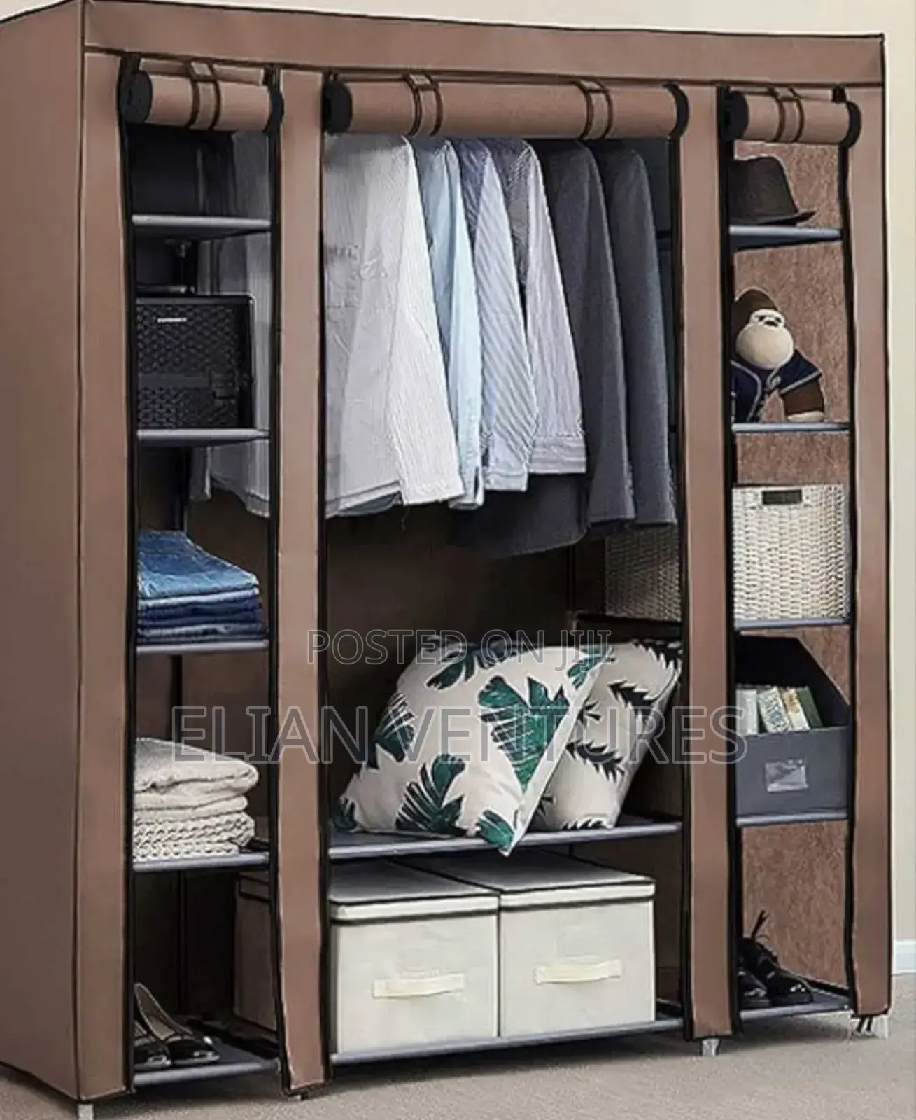 Newly Arrived Three Column Portable Wardrobe