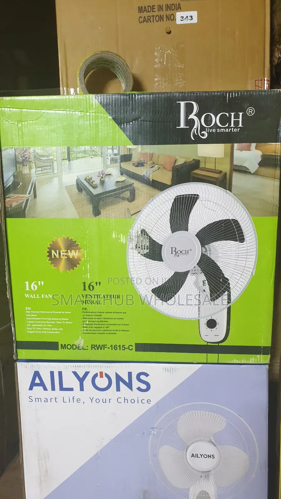 Roch Wall Fan 16 Inches 5 Blade Fan
