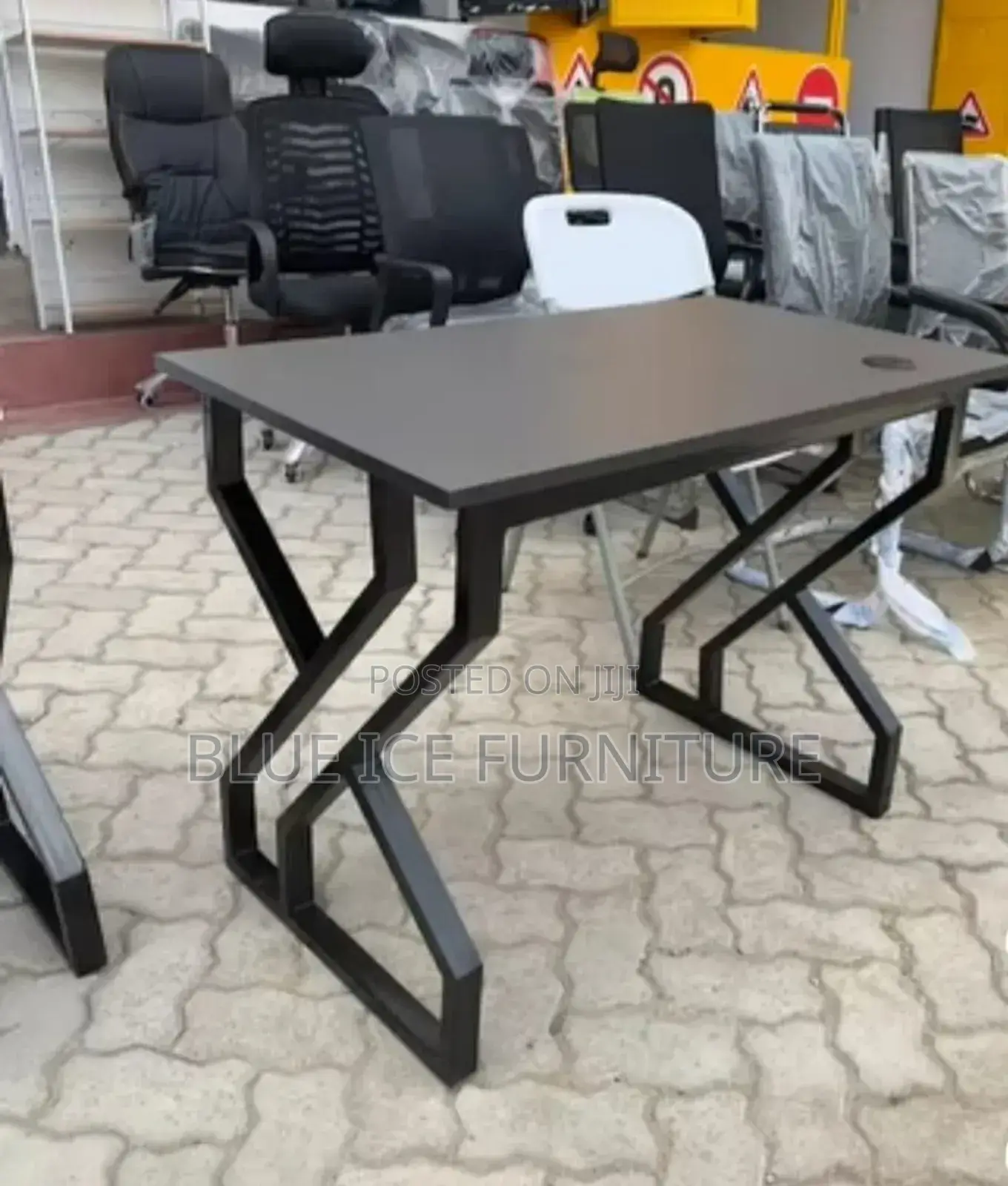 Grey Black Office Table