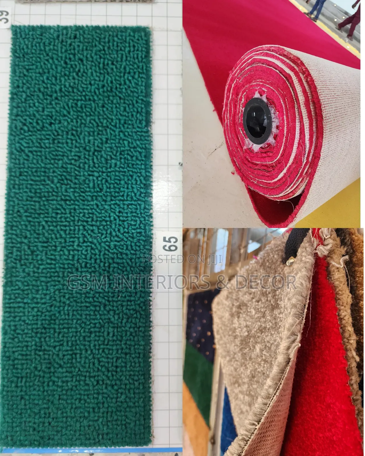 Green Wall to Wall Carpets Delta in Forest Green