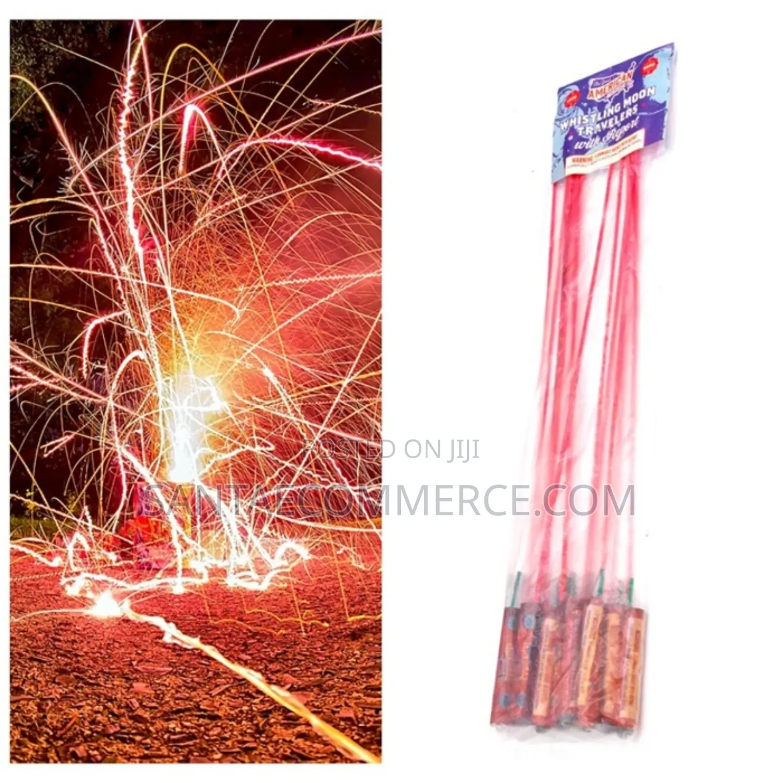 10 PCS Whistling Moon Travel Bottle Rocket Fireworks