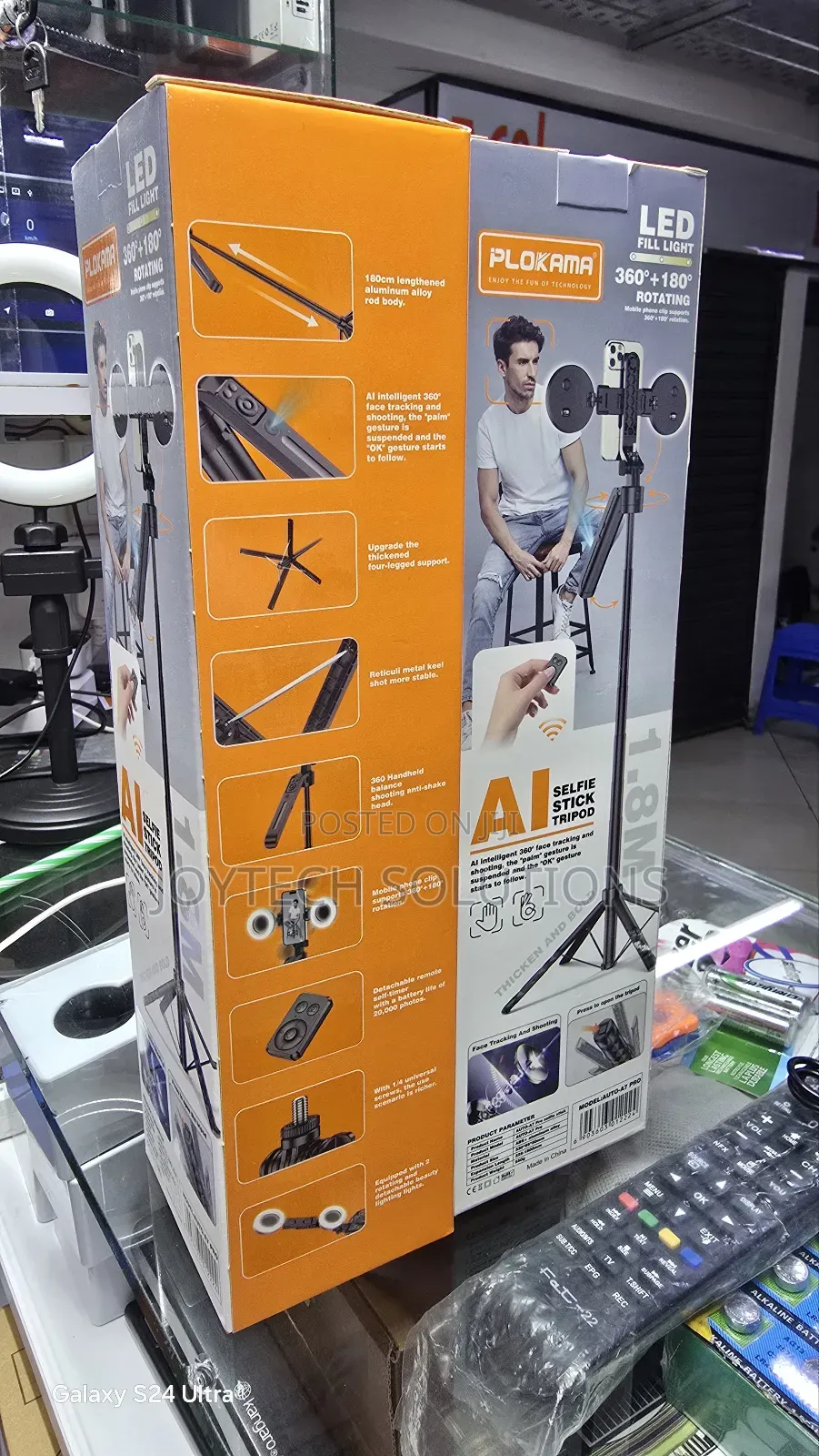 A1 Selfie Stick Tripod 1.8 Meter With Dual Light