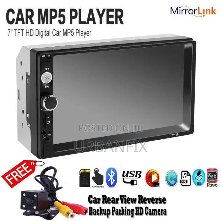 7 Inch Mp5 Bluetooth Car Radio With Fm, Usb, Aux With Free Reverse Cam