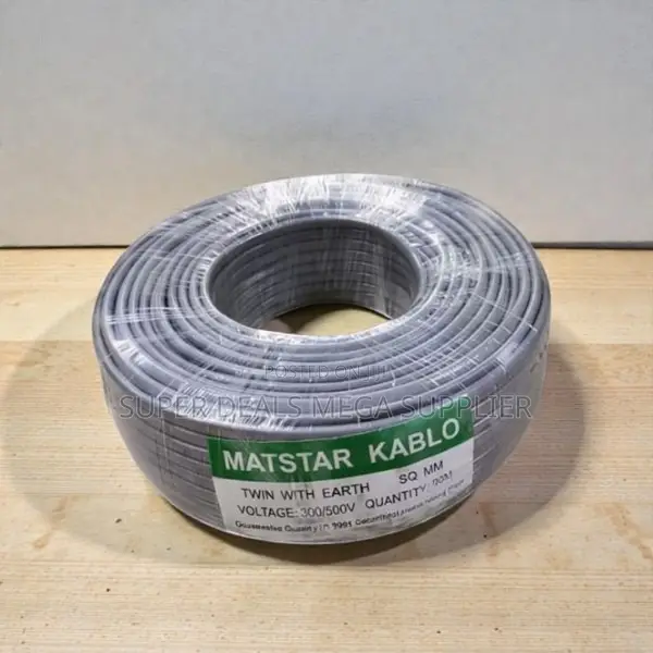 Durable 1.5mm 90m Long Twin With Earth Flat Electrical Cable