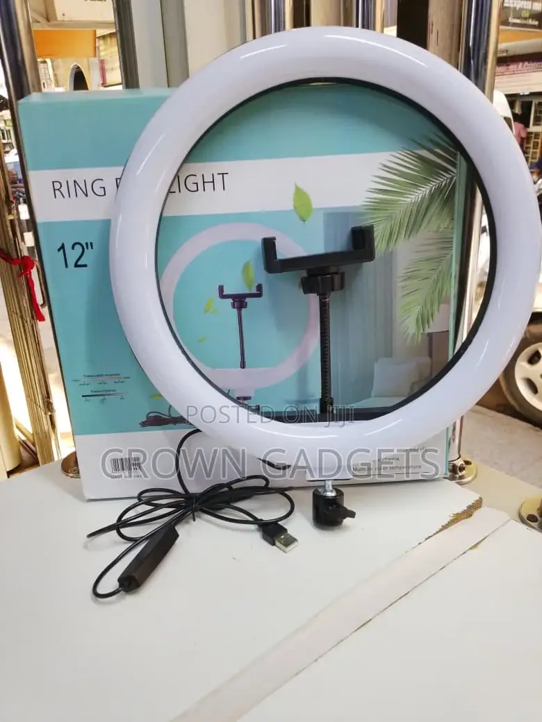 12” Led Ring Light Dimmable With Warm Cool Modes
