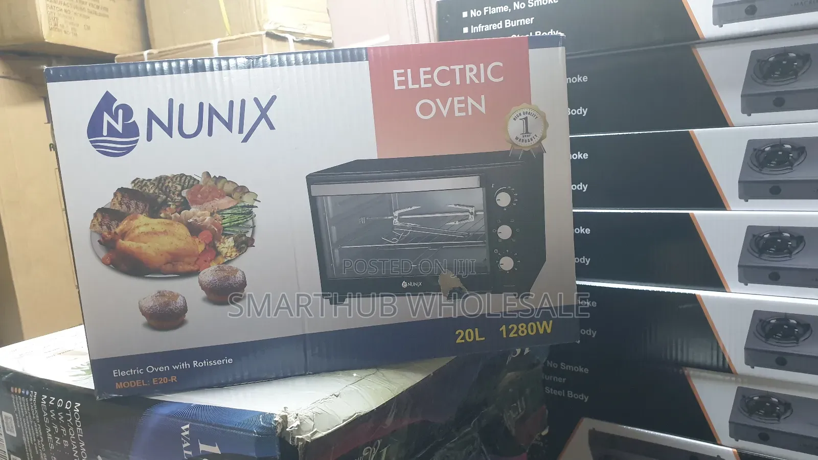 Nunix 4 Knob Settings 20l Electric Rotisserie Oven