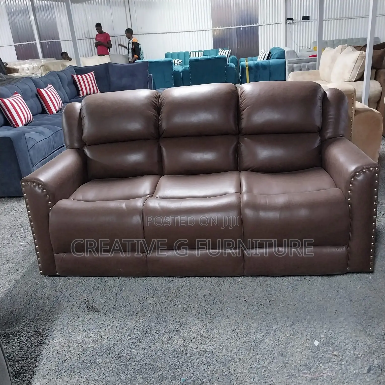 Premium 3 Seater Spring Cushion Sofa
