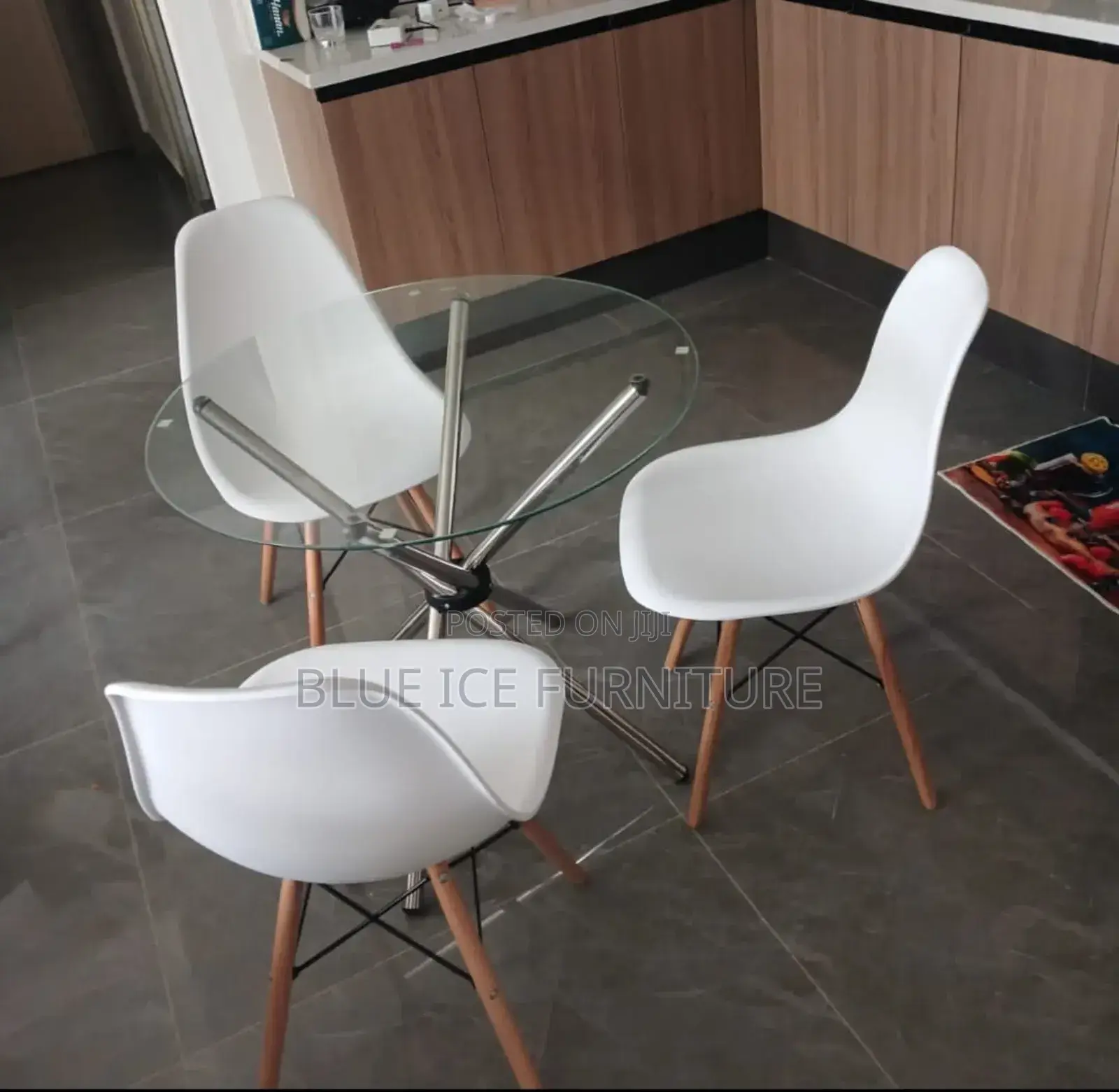 Transparent Coffee Table and Eames