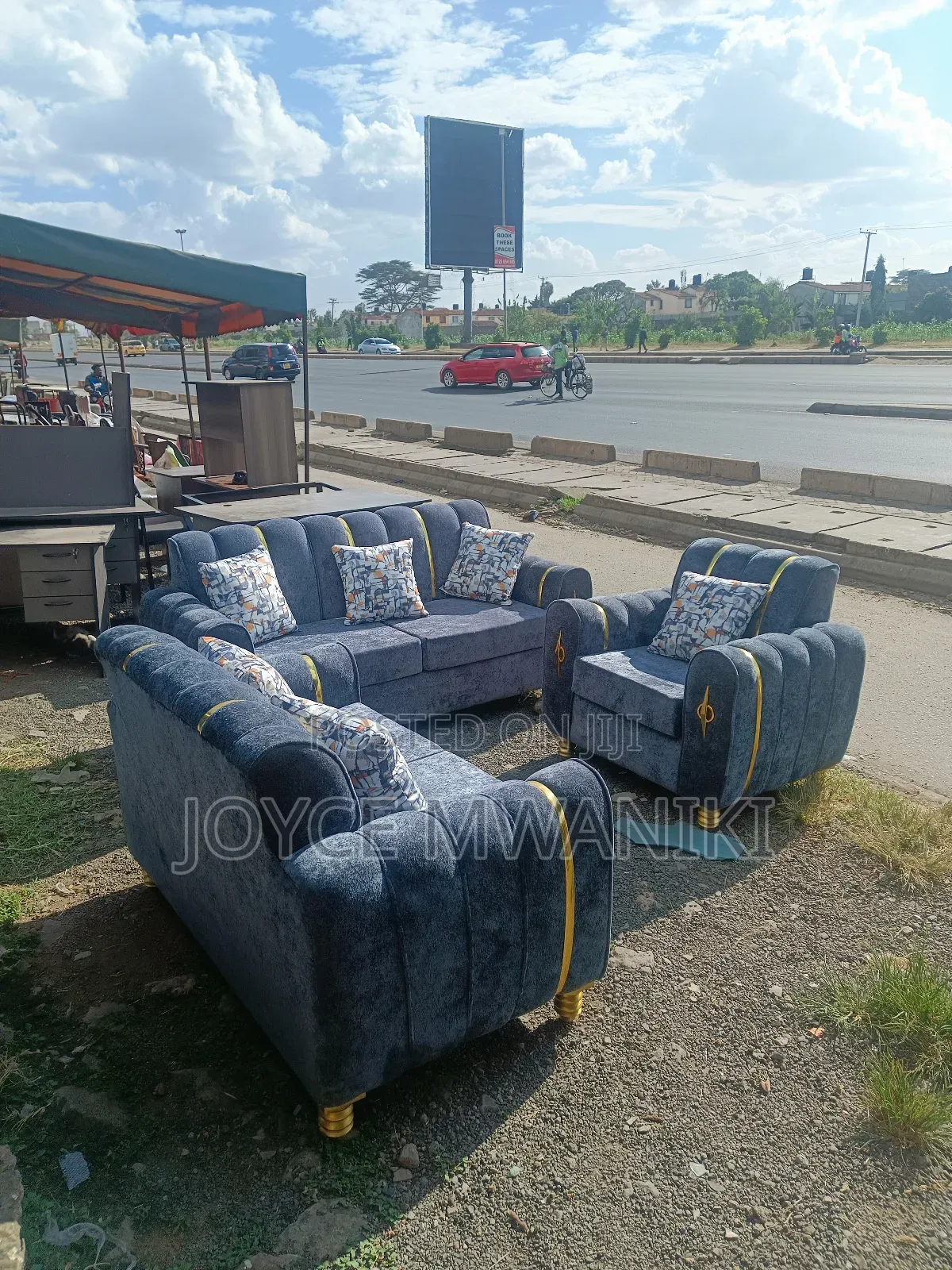 Sofa Set, 6 Seater, Grey 