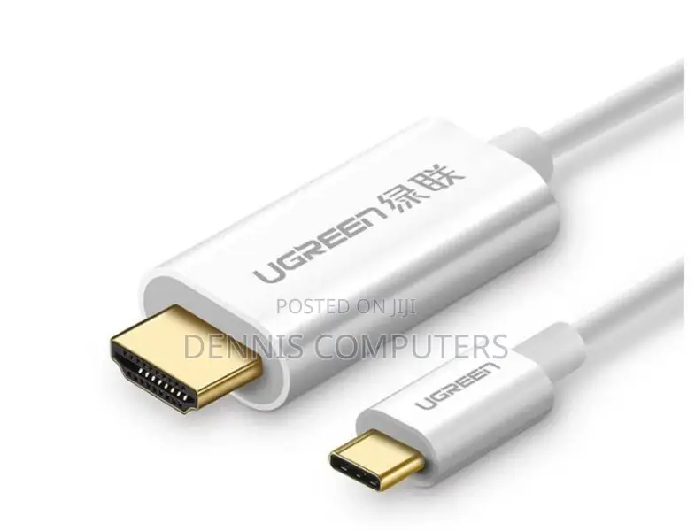 Ugreen Usb Type C to Hdmi Cable Male to Male Abs Case 1.5m (White)
