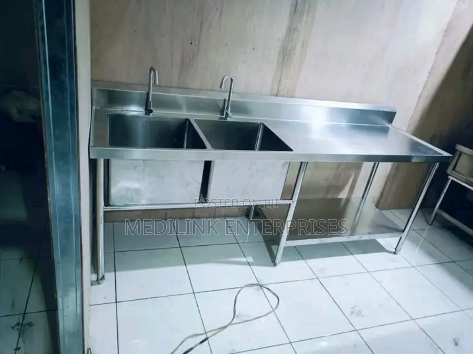 Ss304 Otto Stainless Steel Commercial Kitchen Washing Double Sink